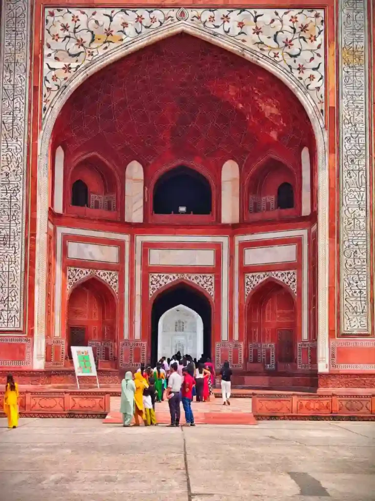 Taj Mahal Entry gate view of taj